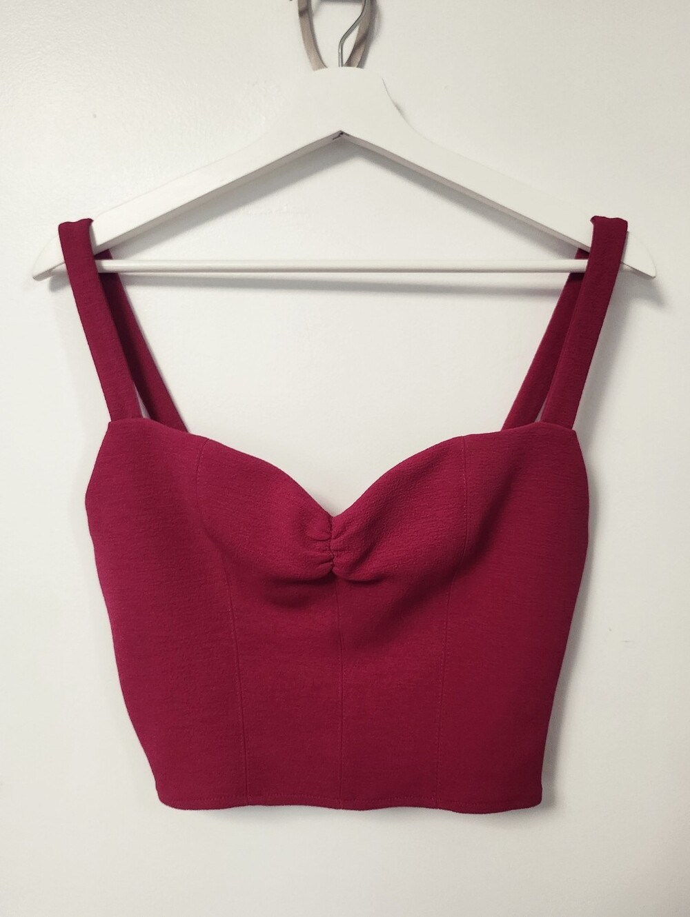 Zara Ruched Sweetheart Crop Top size L - Picture 12 of 15